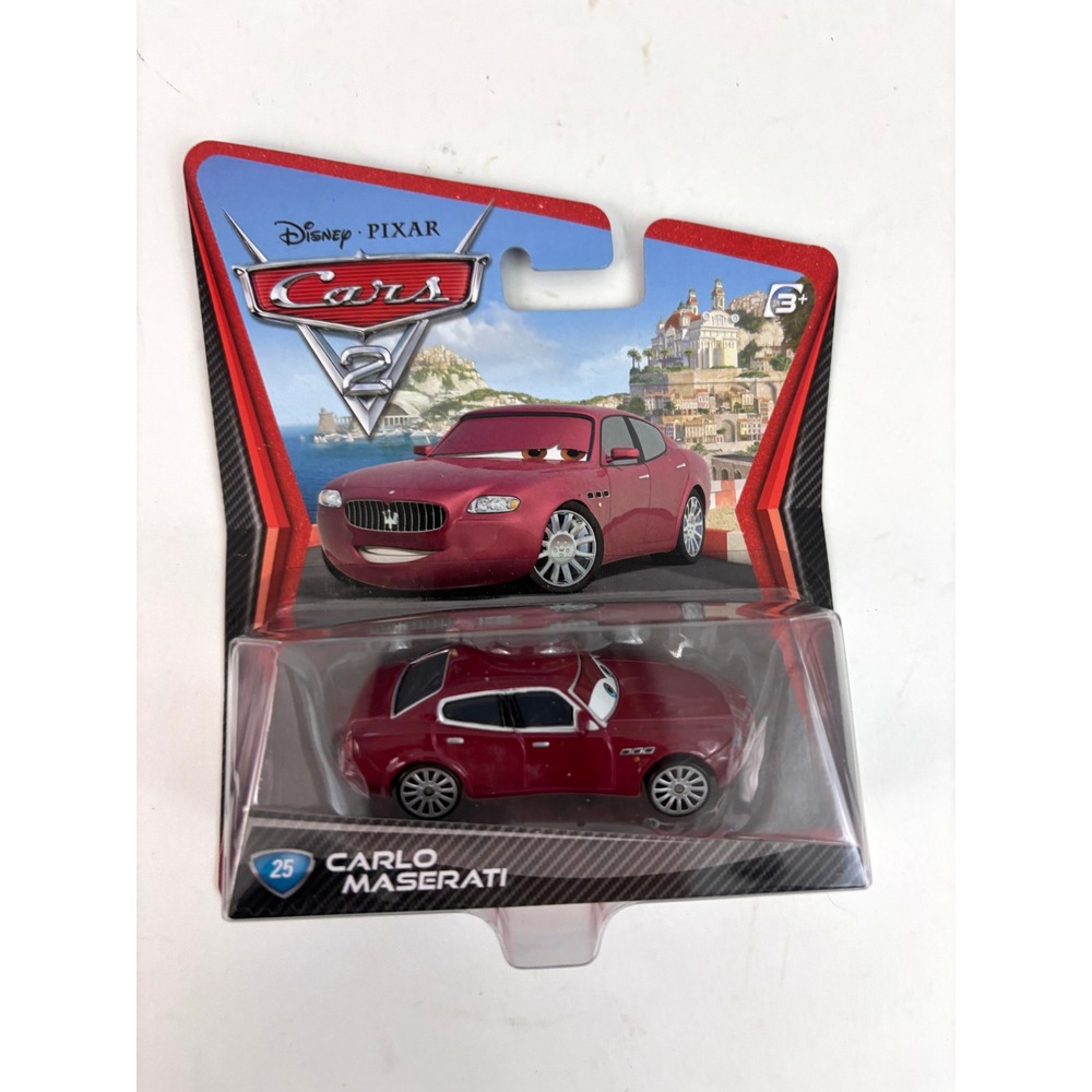 2011 Disney Pixar Cars 2 Carlo Maserati #25 V2820 Mattel Diecast Sealed